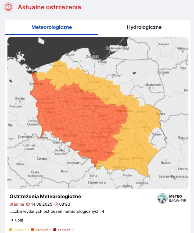 Zdjęcie IMGW ostrzega! Upał uderzy w połowę kraju w najbliższych godzinach #1