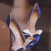 Chabrowe peep toe ze zdobioną kokardą