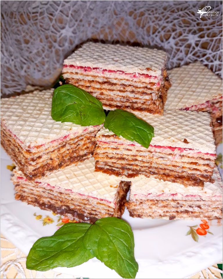 Kakaowo-miodowe wafle z jagodową nutą