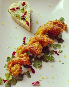 Krewetki w cieście imbirowym