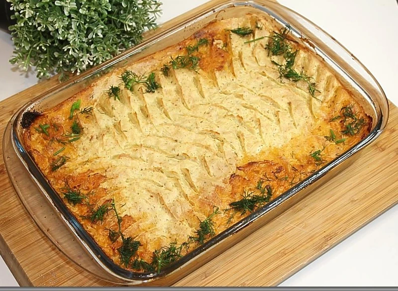 Puree ziemniaczane z mięsem -zapiekanka