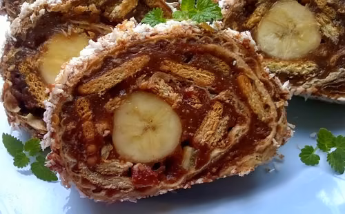 rolada bakaliowa w waflu