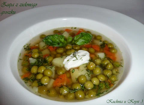 Zupa z zielonego groszku