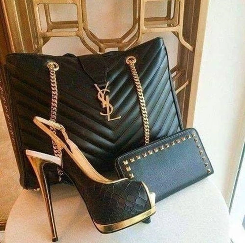 Złoto czarny zestaw od YSL