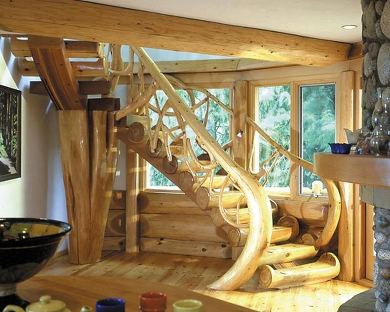 Piękne drewniane schody