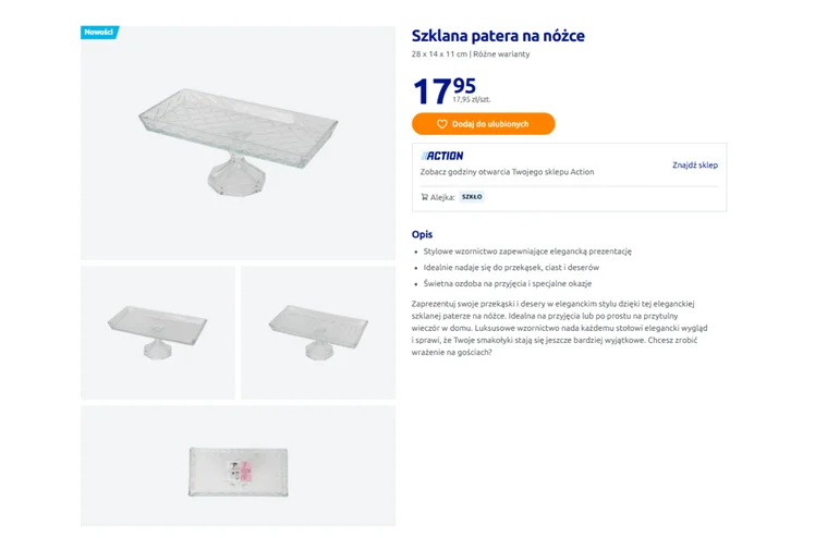 Zdjęcie Szklana patera z Action za 17 zł to hit domowych i plenerowych przyjęć! Kosztuje grosze, wygląda jak z butiku #1
