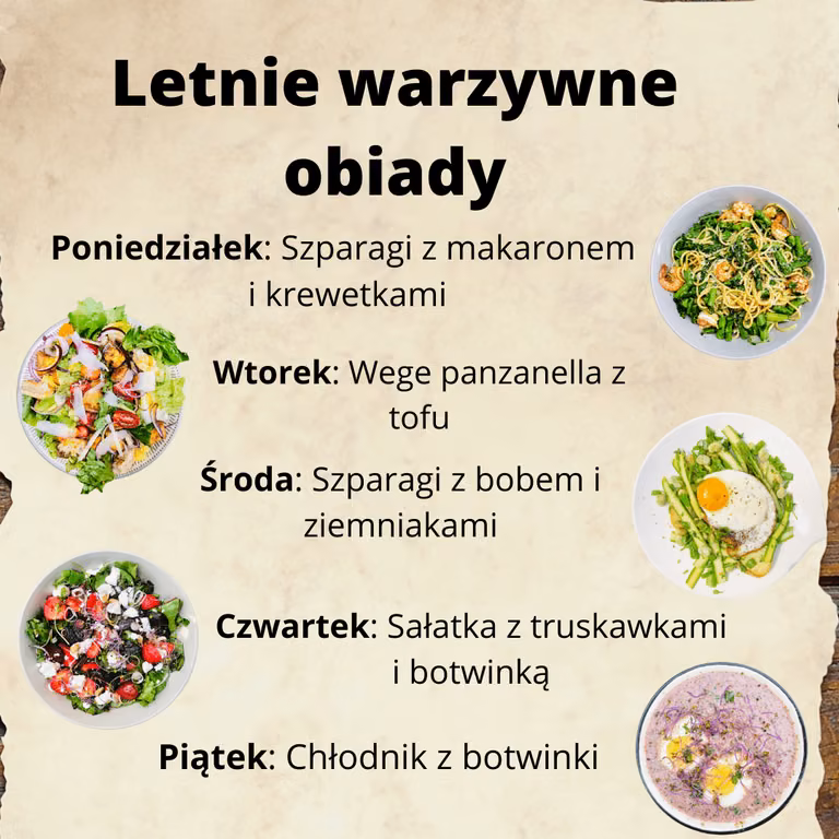 Menu na tydzień: Warzywne obiady na lato