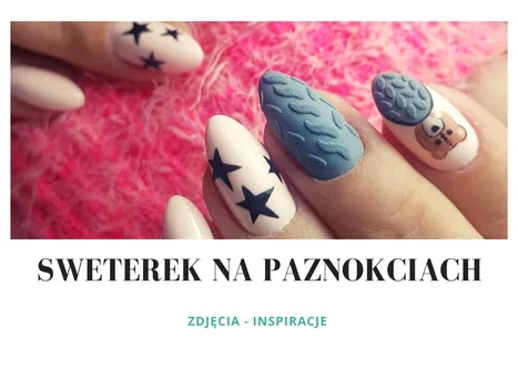 Sweterek na paznokciach . Ponad 80 wzorów