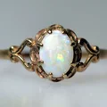 Pierścionek w tylu vintage z Opalem;)