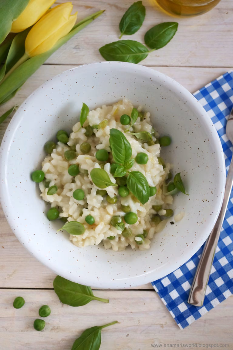 Risotto groszkowo-bazyliowe