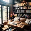 salon z biblioteczka