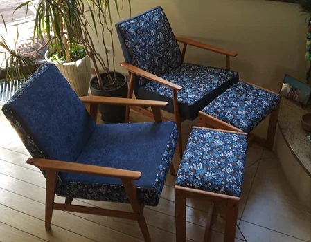 odnawianie starych foteli liska i śnieżnika