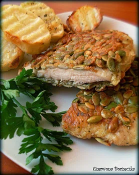 Kurczak w pestkach dyni