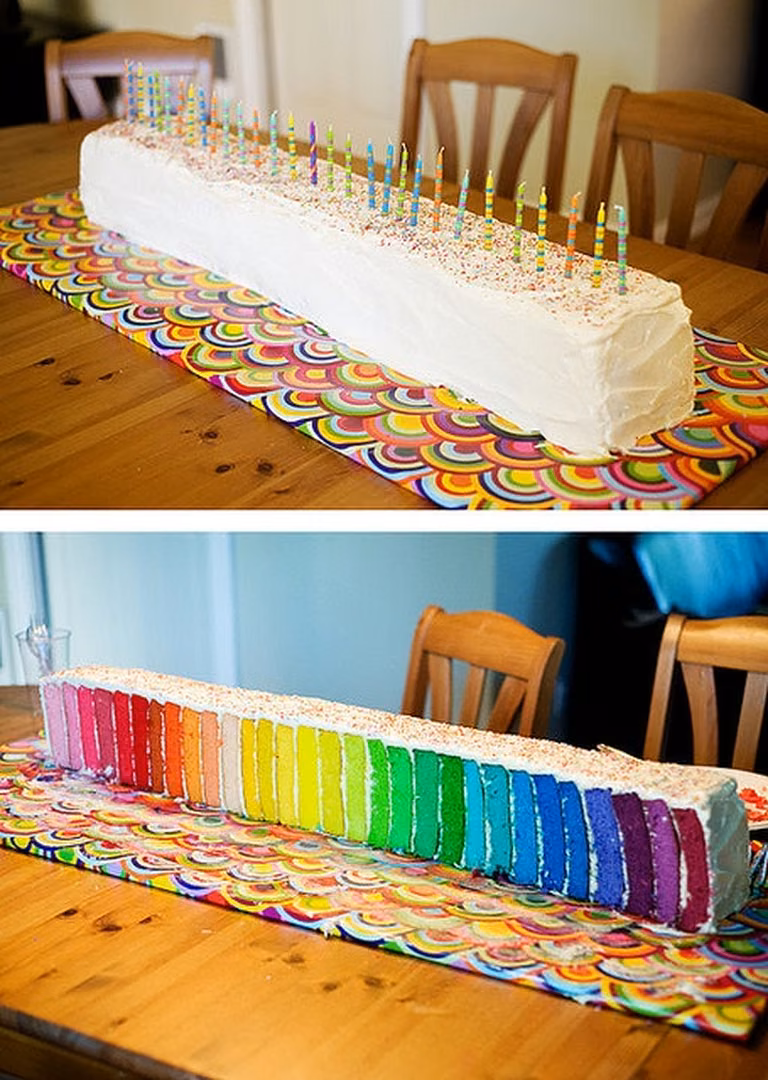 Tęczowy tort