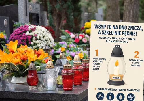 Zanim zapalisz znicz, wsyp to na dno! Dzięki temu przetrwa mróz i wiatr!