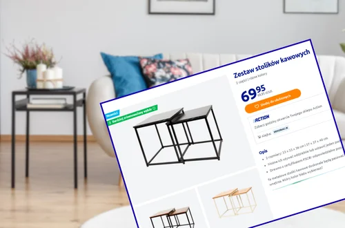 Ten zestaw stolików za 69 zł to nowy hit z Action! Ich styl podkręci każdy salon, idealne do małych pokoi