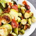 Brukselka pieczona z szynką parmeńską (3 składniki)