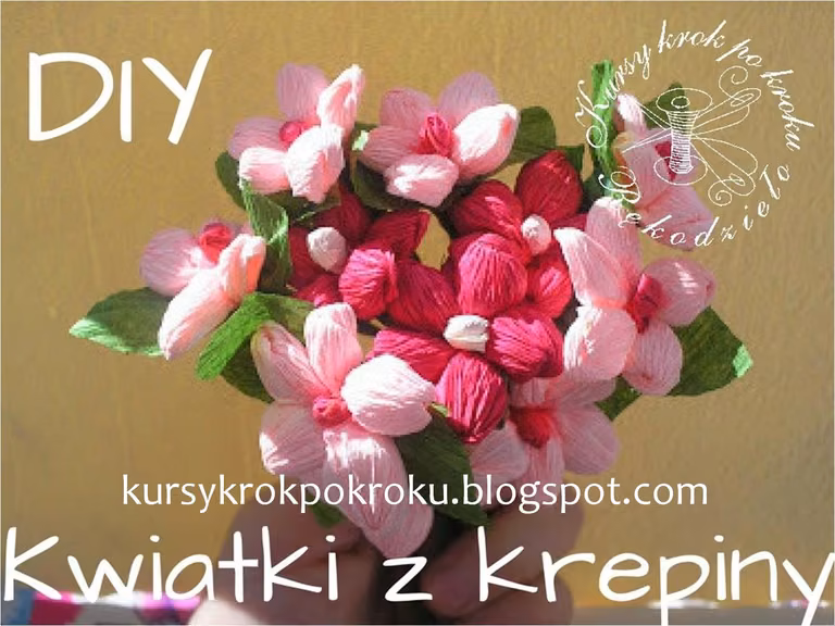 Kwiatuszki (stokrotki) z krepiny - zrobisz sam