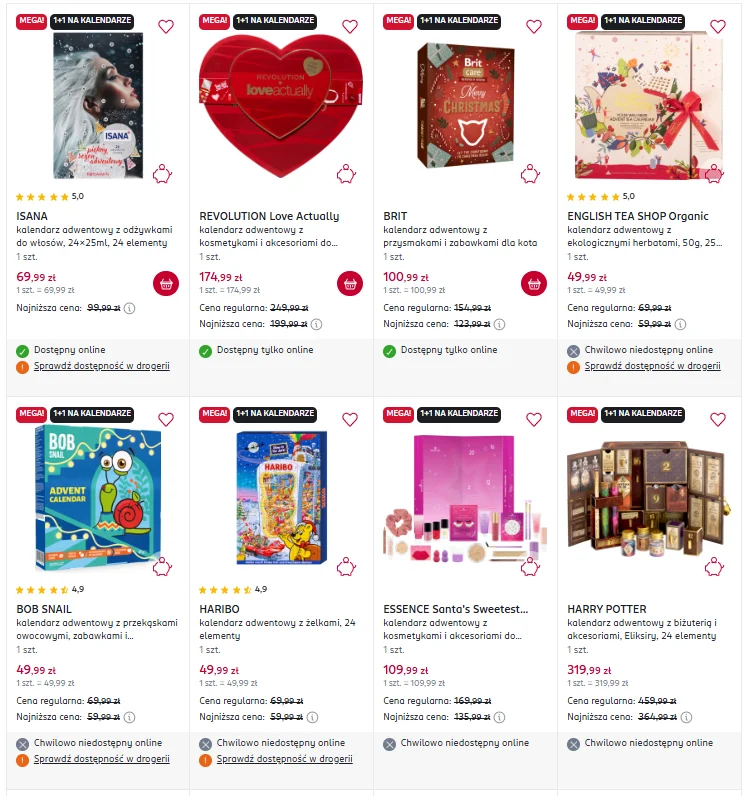 Zdjęcie W Rossmannie promocja 1+1 gratis tylko przez 4 dni! Te kalendarze adwentowe absolutny hit grudnia #1