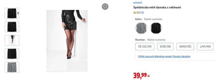 Zdjęcie Ta spódniczka z cekinami z Lidla za 39,99 zł to pewniak na Święta i Sylwestra ! Wygląd jak milion dolarów i każdy spojrzy z zachwytem #1