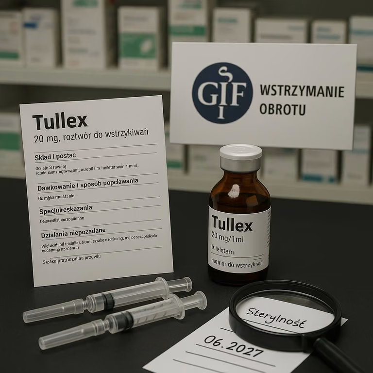 Decyzja GIF o natychmiastowym wstrzymaniu obrotu Tullex 20 mg – co dalej dla pacjentów i całego systemu leków