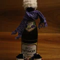 Zimowe ubranka na butelki z alkoholem