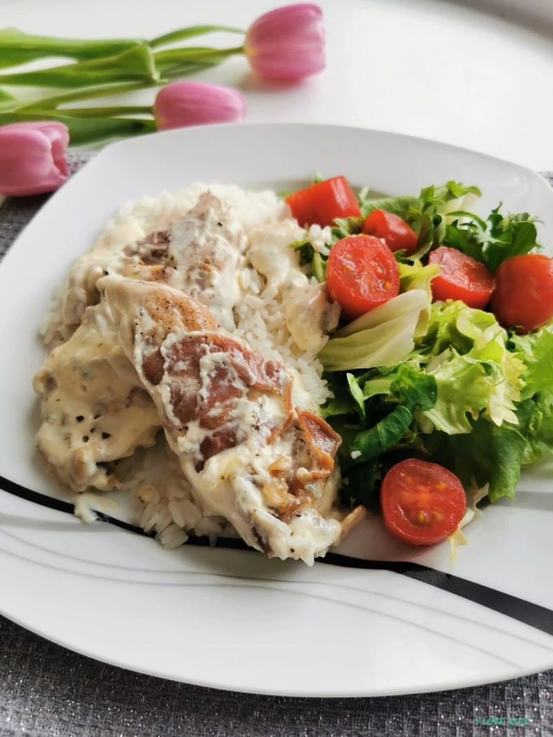 Kurczak w sosie gorgonzola