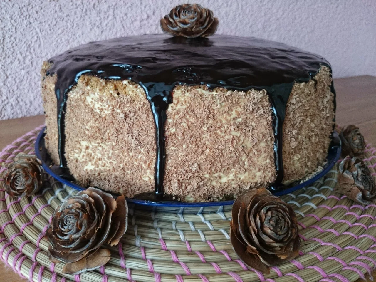 Tort urodzinowy kawowo - czekoladowy