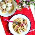 Pierogi z botwinką i wędzonym twarogiem