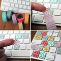 Pomysł na ozdobienie klawiatury za pomocą taśm washi