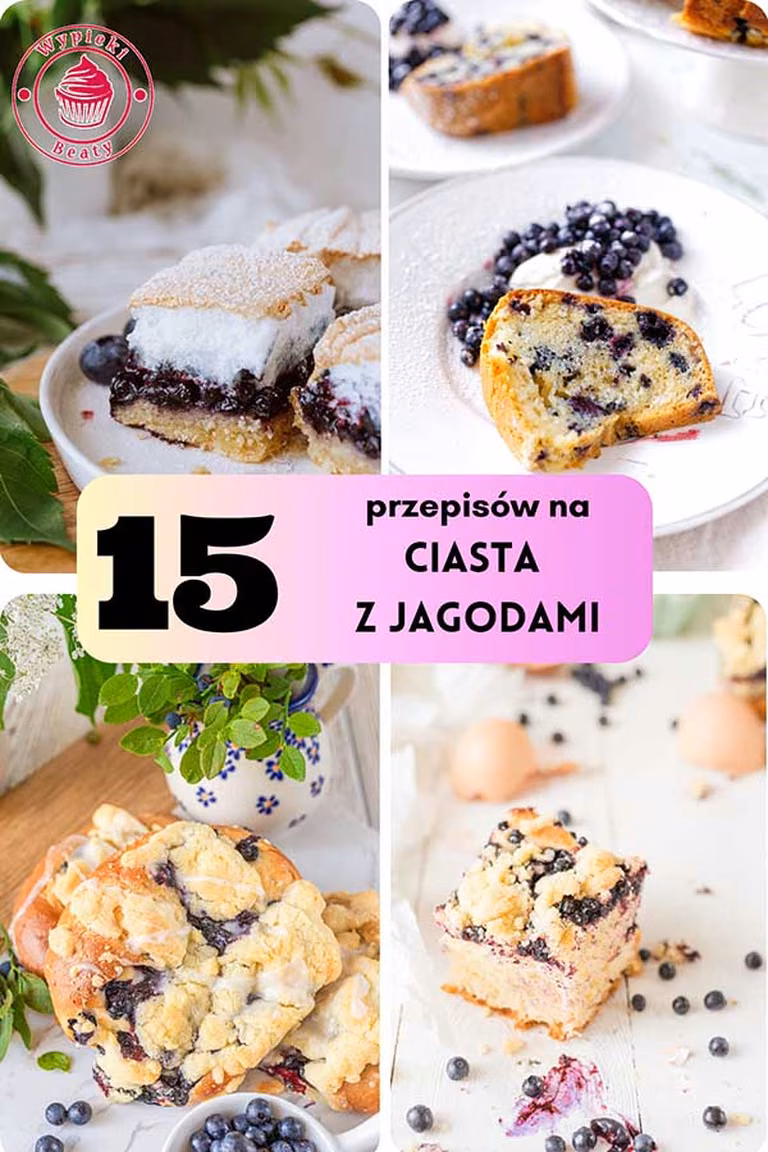 15 przepisów na ciasta z jagodami