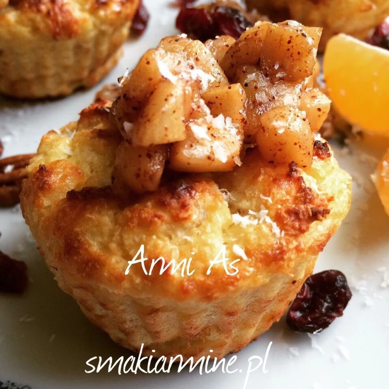 Muffinki twarogowo- bananowe z kokosem