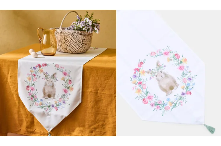 Zdjęcie Te bieżniki z Sinsay za 17 zł to zachwycą na wielkanocnym stole! Urocze motywy, a kolorowe frędzle dodają charakteru #1