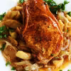 Jabłkowo -musztardowy chutney w towarzystwie pork chops
