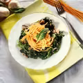 Spaghetti na szpinaku
