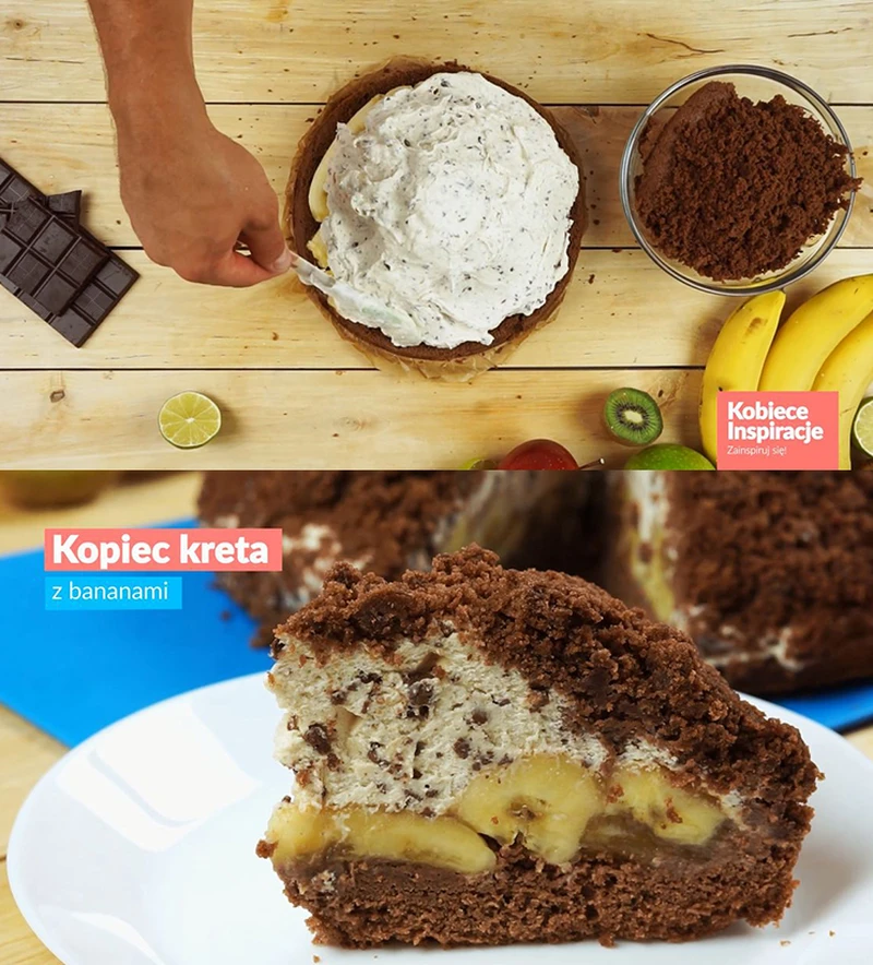 Kopiec kreta z bananami