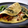 Omlet z kurkamii szpinakiem