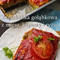 Zapiekanka z mięsa kapusty i ryżu. Zapiekanka gołąbkowa