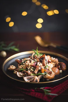 Kaszotto z pieczarkami -