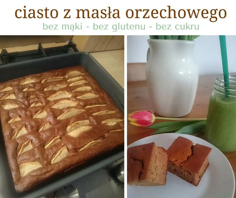 Fit ciasto z masła orzechowego