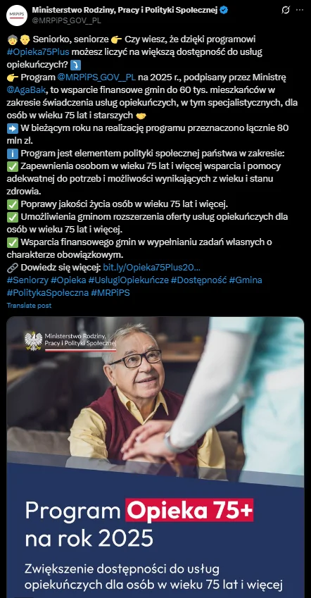 Zdjęcie Rząd przeznaczył dodatkowe pieniądze dla gmin na pomoc seniorom! Nowy program już działa #1