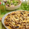 Pizza z ziemniaków z mnóstwem pieczarek