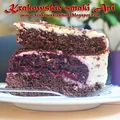 Torcik jeżynowo karmelowy