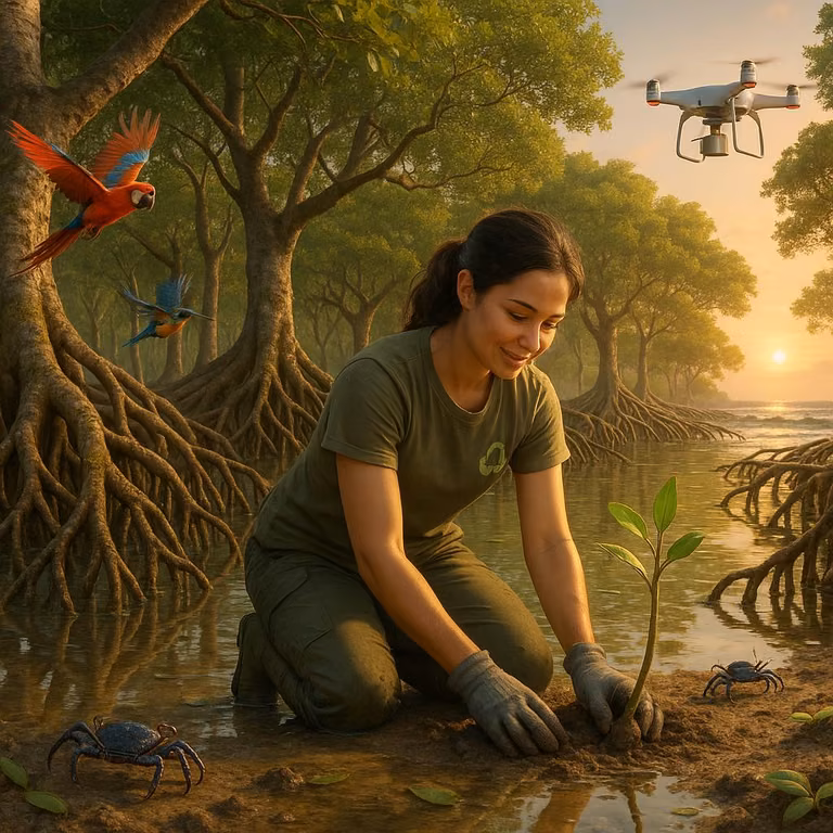 Mangrowe – zielona tarcza planety: jak chronić ekosystem, który zatrzymuje cztery razy więcej węgla niż Amazonia?