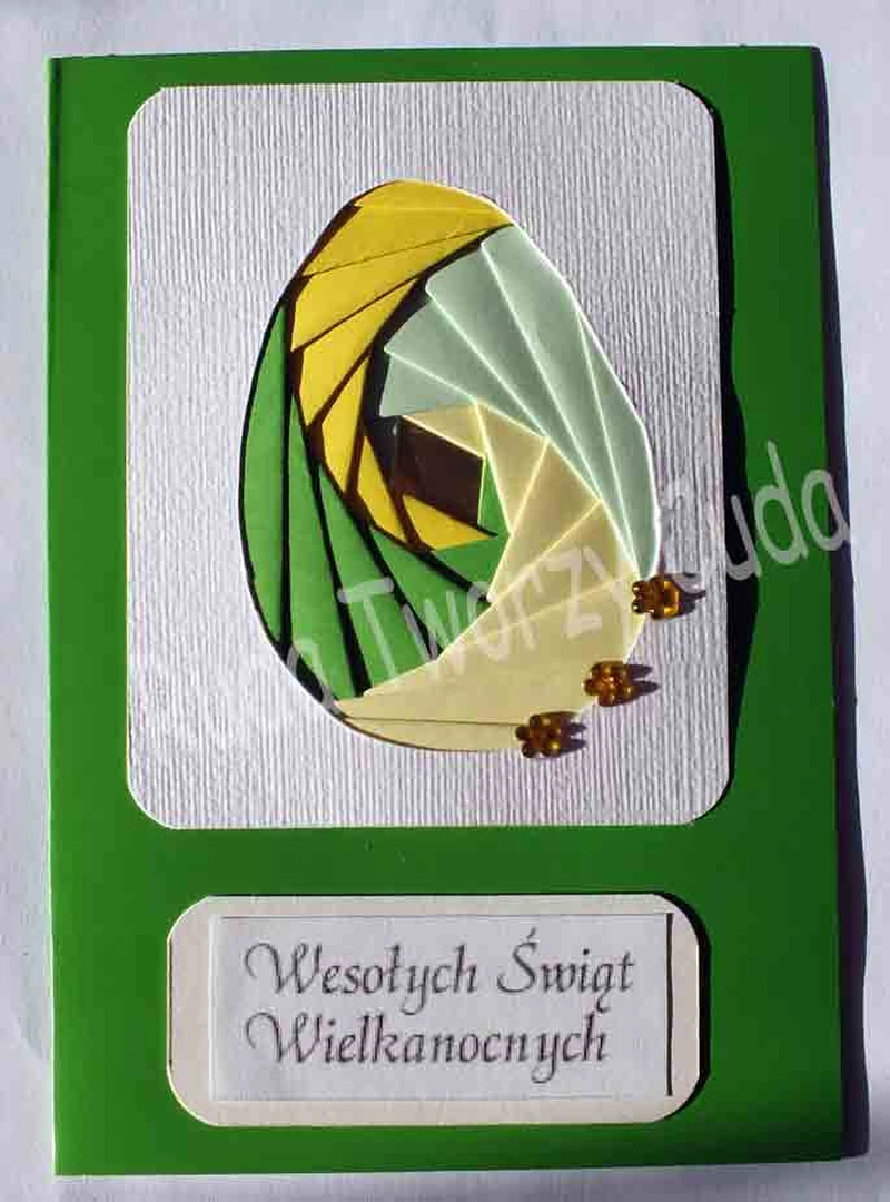 Wielkanocne jajo- iris folding