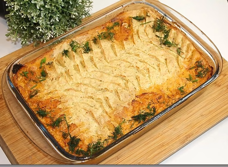Puree ziemniaczane z mięsem -zapiekanka
