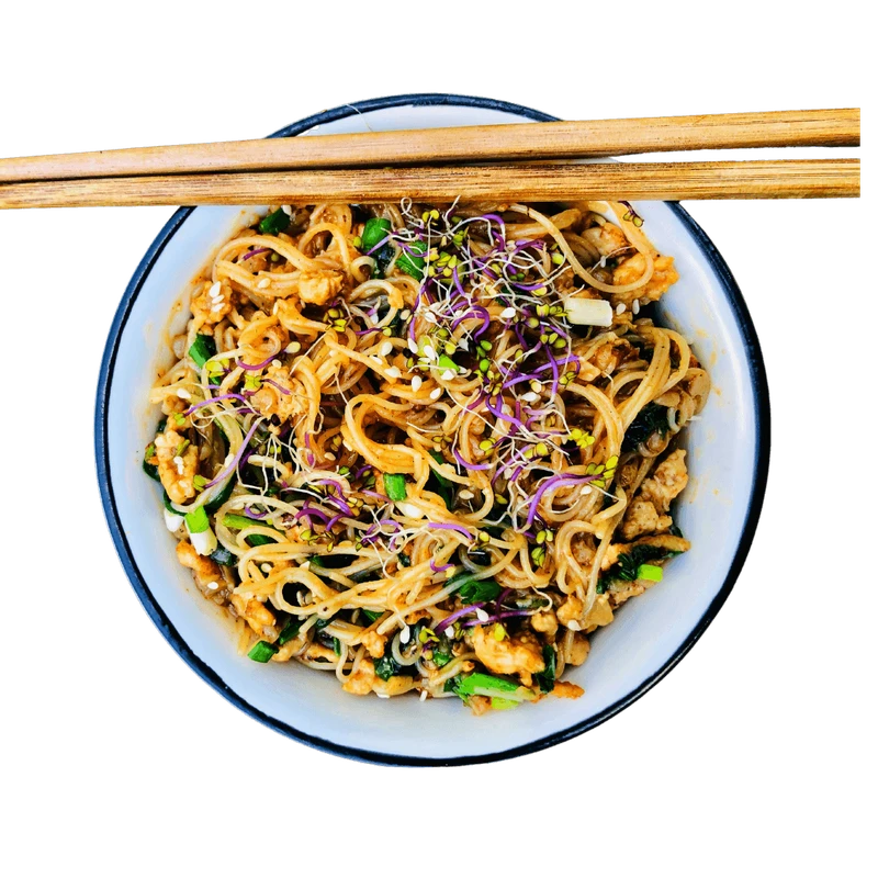 Mayishangshu - makaron z mielonym indykiem