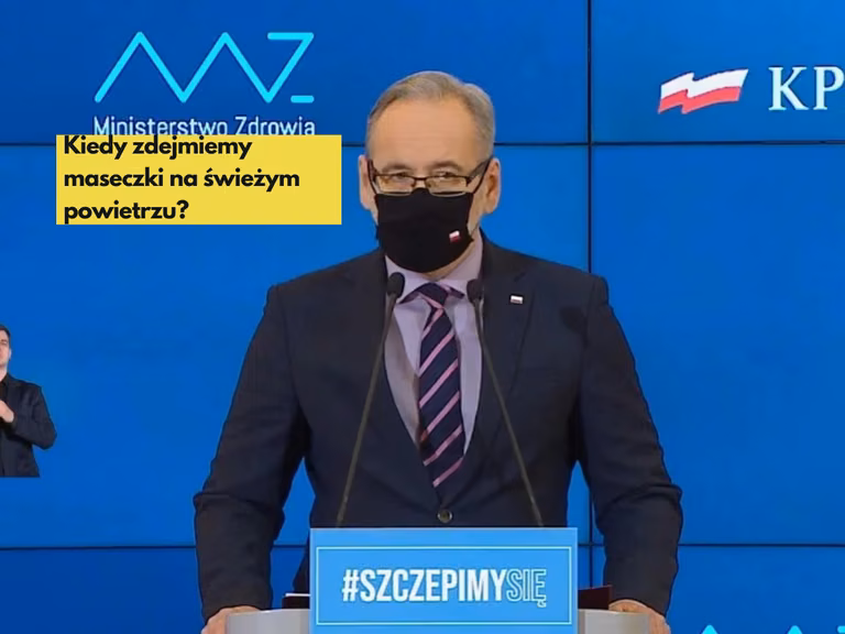 Kiedy zniosą obowiązek maseczek na świeżym powietrzu? Minister zdrowia podał termin