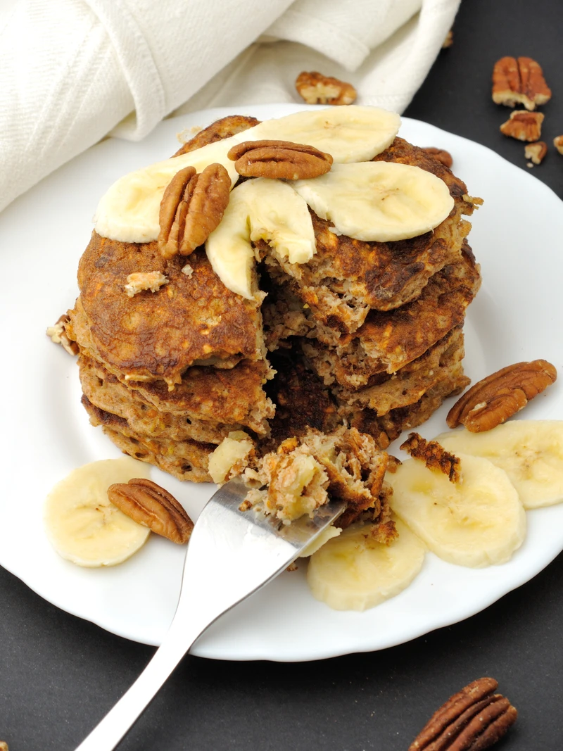 Puszyste Pankejki Bananowo-Owsiane