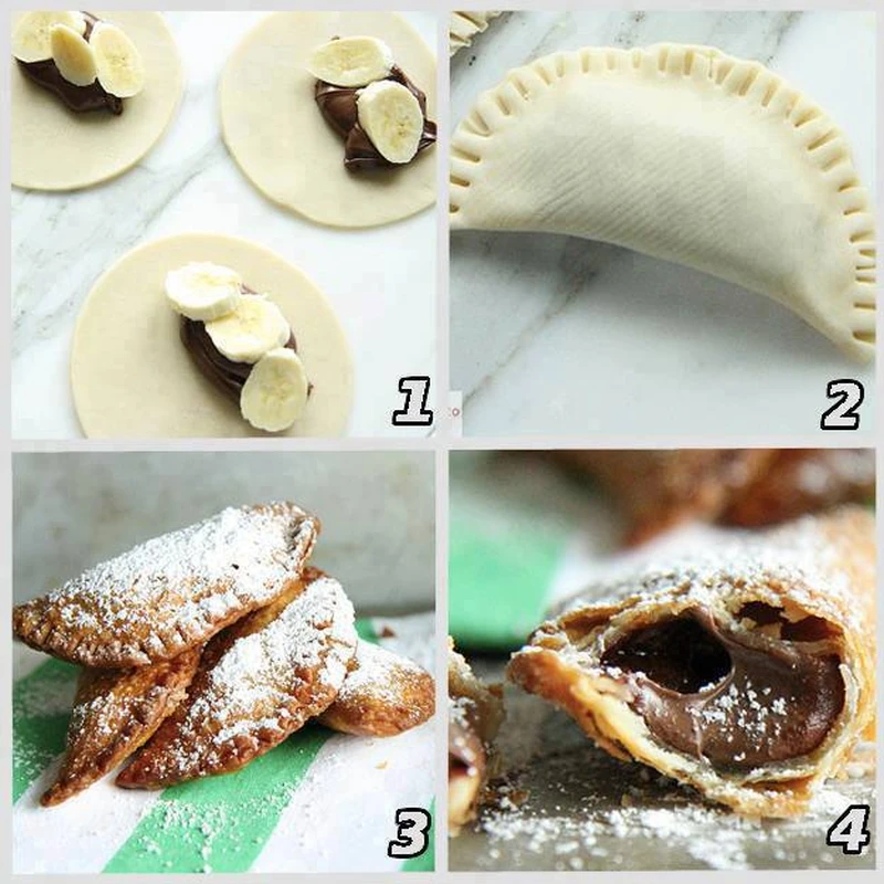 Pierogi z ciasta francuskiego. Na słodko. 